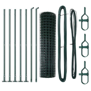 Stängsel med stolpe Grön 0,8 x 10 m Stål