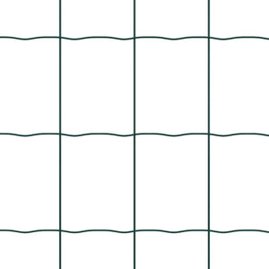 Stängsel med stolpe Grön 1 x 25 m Stål och PVC