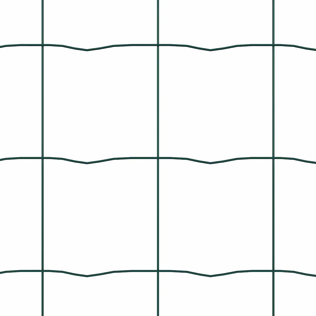 Stängsel med stolpe Grön 0,4 x 25 m Stål och PVC