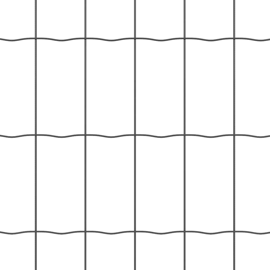 Stängsel med stolpe Grå 1,6 x 10 m Stål och PVC