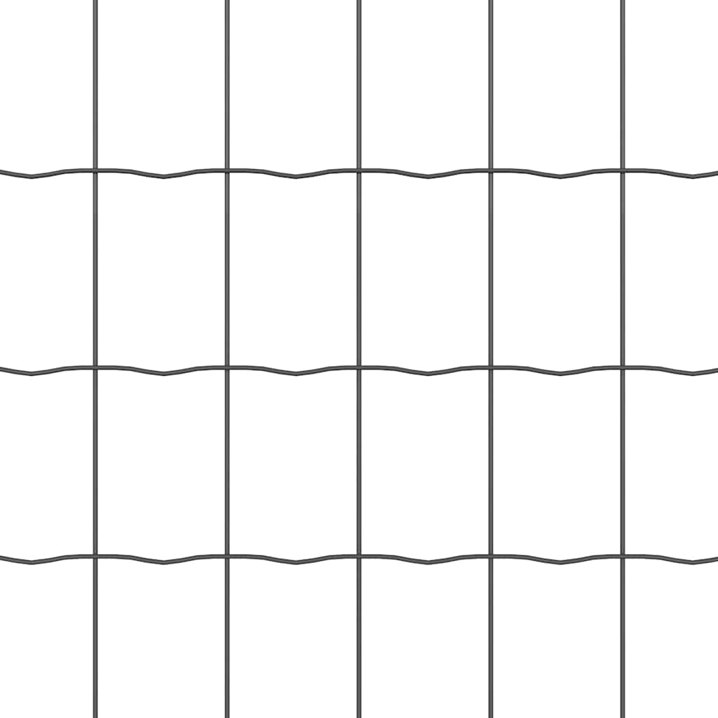 Stängsel med stolpe Grå 0,4 x 50 m Stål och PVC