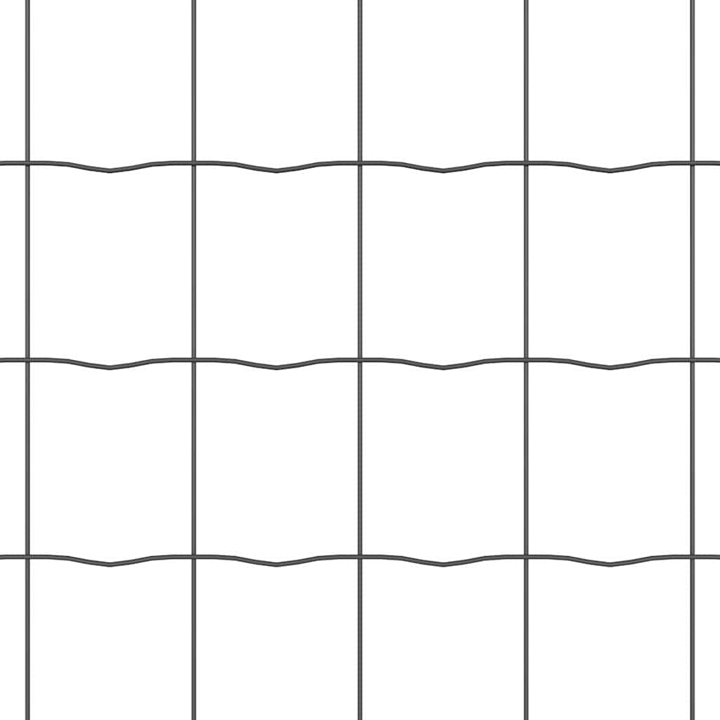 Stängsel med stolpe Grå 0,6 x 50 m Stål och PVC