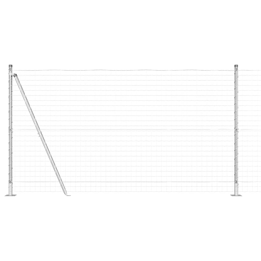 Stängsel med stolpe Silver 1,2 x 10 m Stål