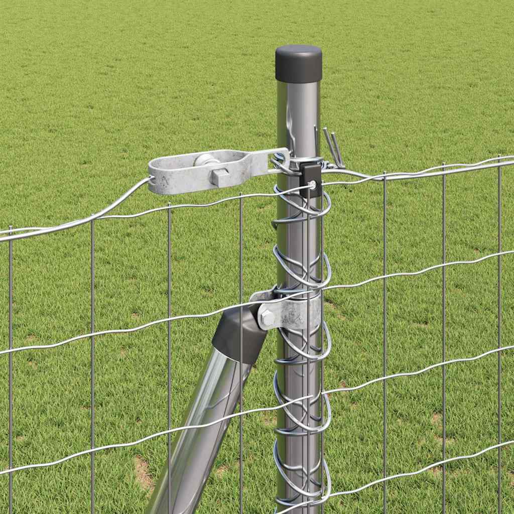 Stängsel med stolpe Silver 1,6 x 10 m Stål