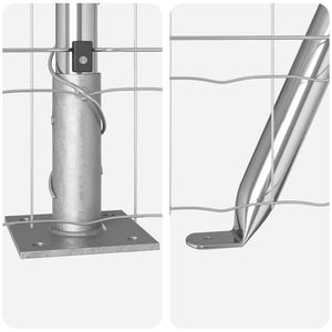 Stängsel med stolpe Silver 1 x 10 m Stål