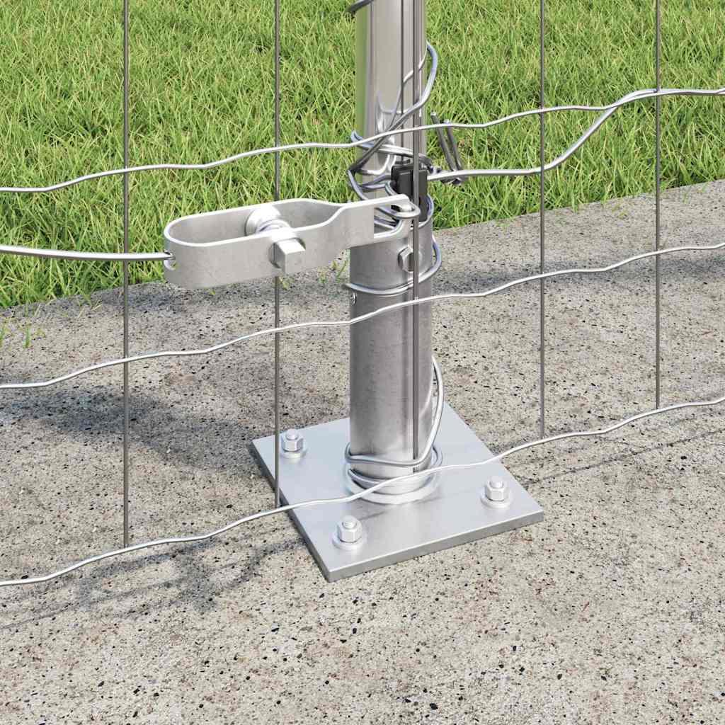 Stängsel med stolpe Silver 1,4 x 10 m Stål