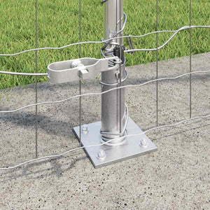 Stängsel med stolpe Silver 1,4 x 10 m Stål