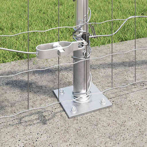 Stängsel med stolpe Silver 0,8 x 25 m Stål