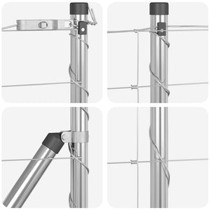 Stängselstolpe Galvaniserad 50 x 0,8 m Stål