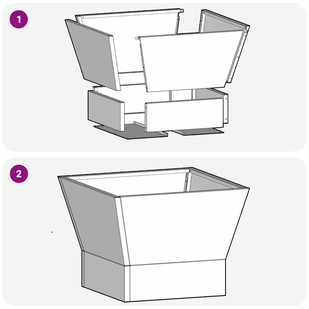 Eldstad Brun 40 x 40 x 35 cm Stål