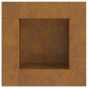Eldstad Brun 80 x 80 x 40 cm cortenstål