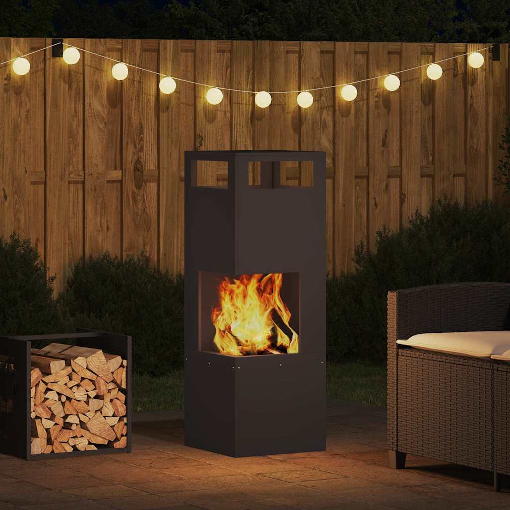 Eldstad Svart 35 x 35 x 100 cm Stål