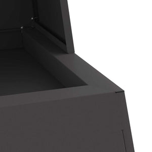 Eldstad Svart 60 x 35 x 100 cm Stål