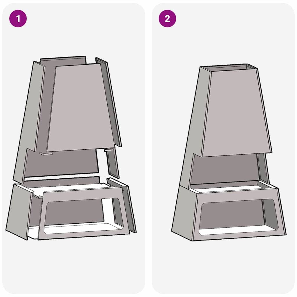 Eldstad Svart 60 x 35 x 100 cm Stål