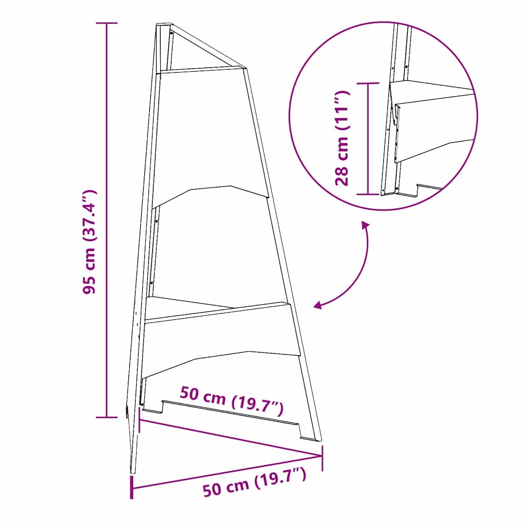 Eldstad Svart 50 x 50 x 95 cm Stål