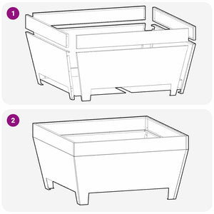Eldstad Svart 80 x 80 x 43 cm Stål
