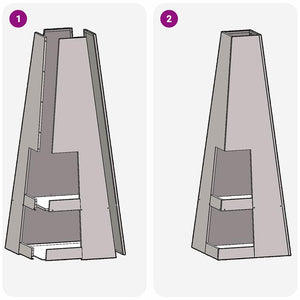 Eldstad Svart 35 x 35 x 100 cm Stål