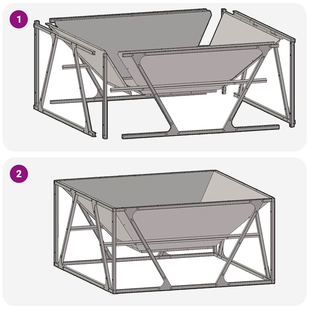 Eldstad Svart 80 x 80 x 40 cm Stål