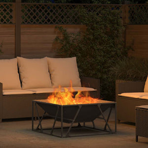 Eldstad Svart 80 x 80 x 40 cm Stål