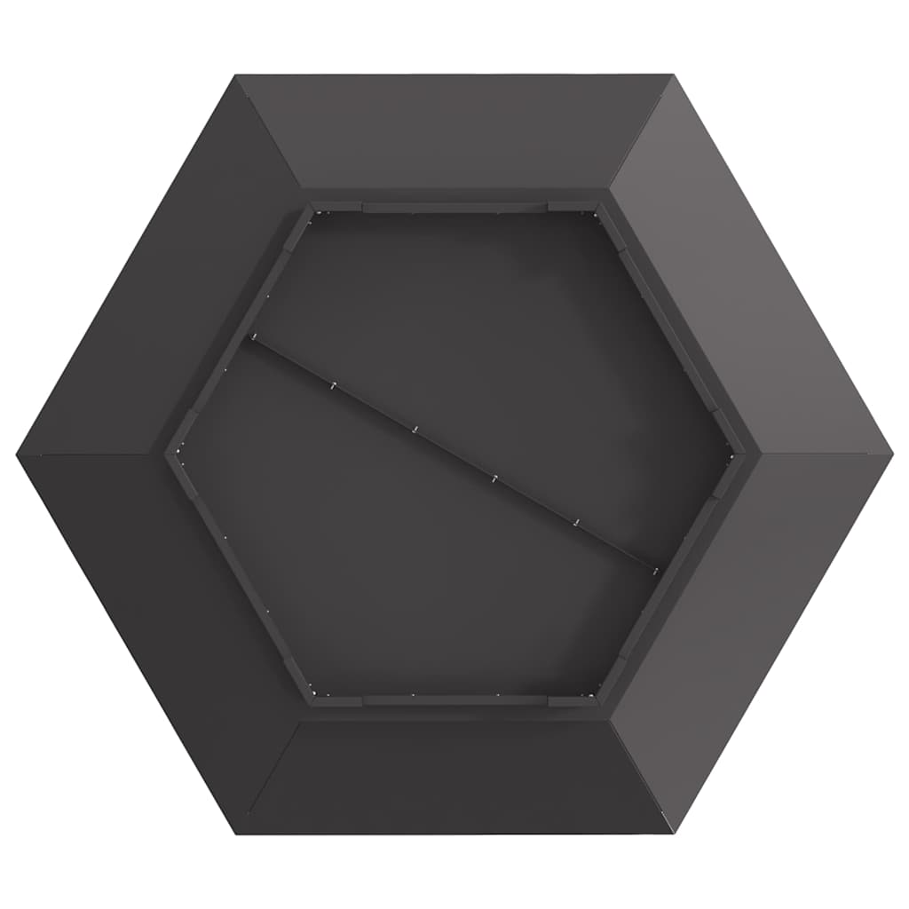 Eldstad Svart 100 x 100 x 28 cm Kallvalsat stål