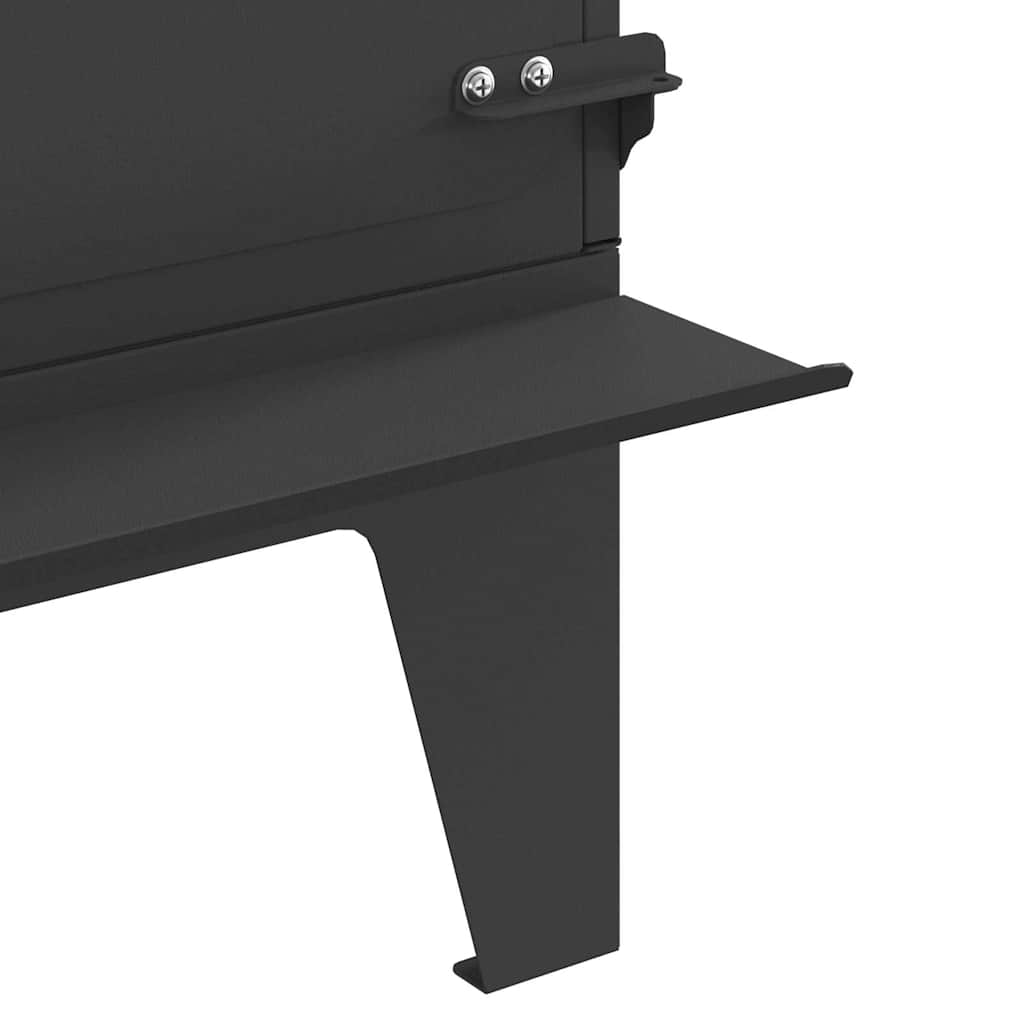 Campingkamin Svart 35 x 50 x 60 cm Kallvalsat stål