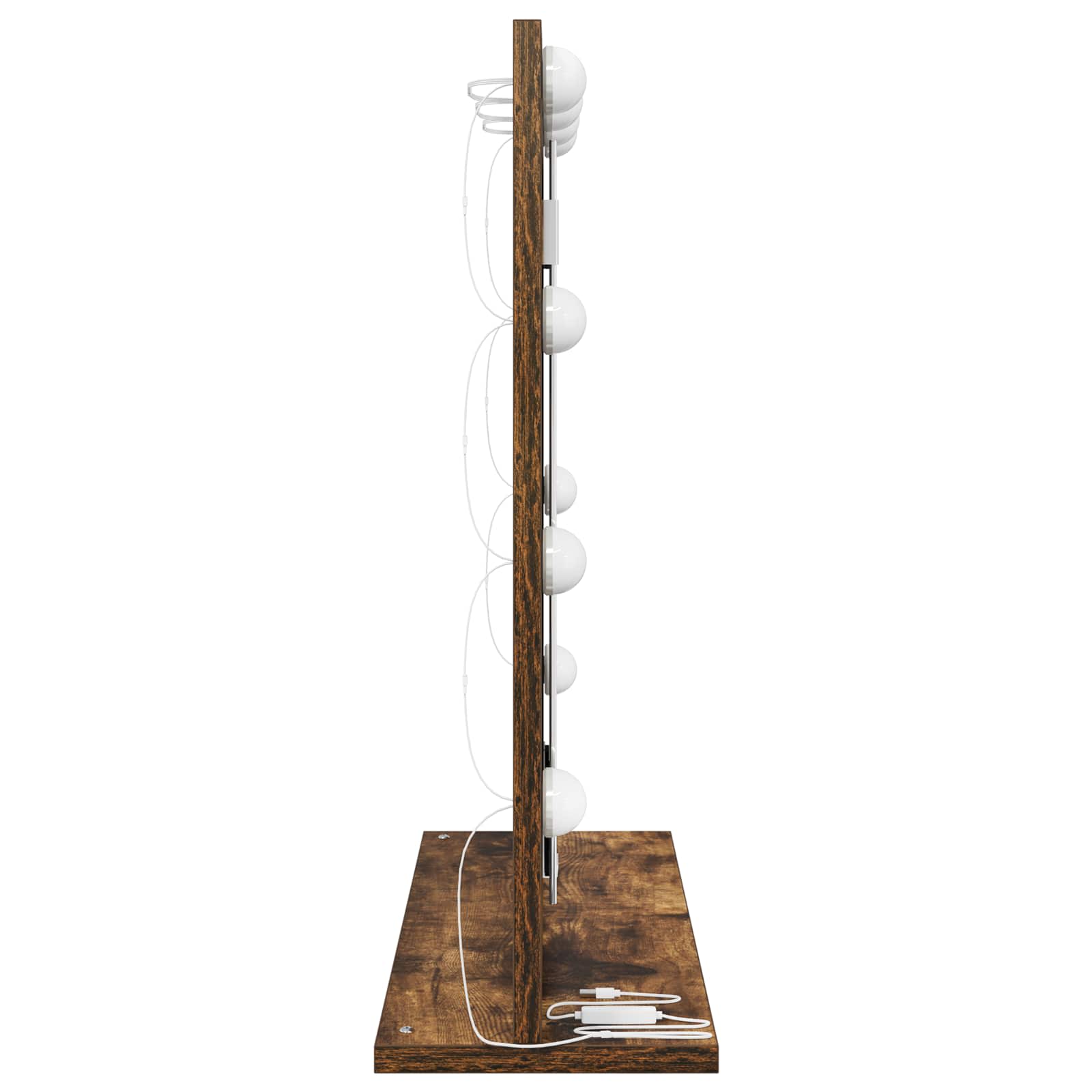 Smink Spegel Rökt ek 60 x 55 x 18 cm Glas och konstruerat trä