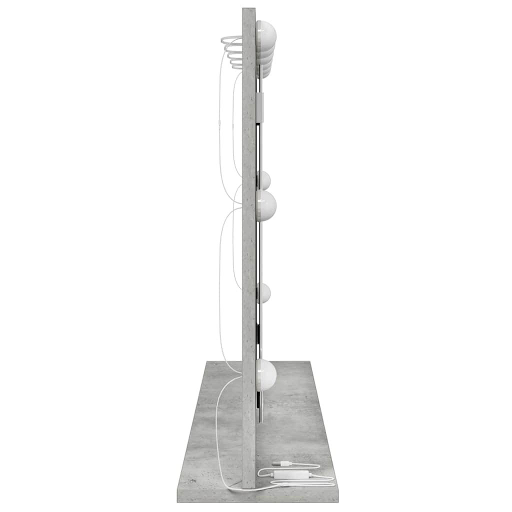 Smink Spegel Betonggrå 80 x 55 x 18 cm Glas och konstruerat trä