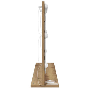 Smink Spegel med LED -remsljus Artisan Ek 80 x 55 x 18 cm