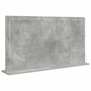 Smink Spegel med LED -remsljus Betonggrå 100 x 55 x 18 cm