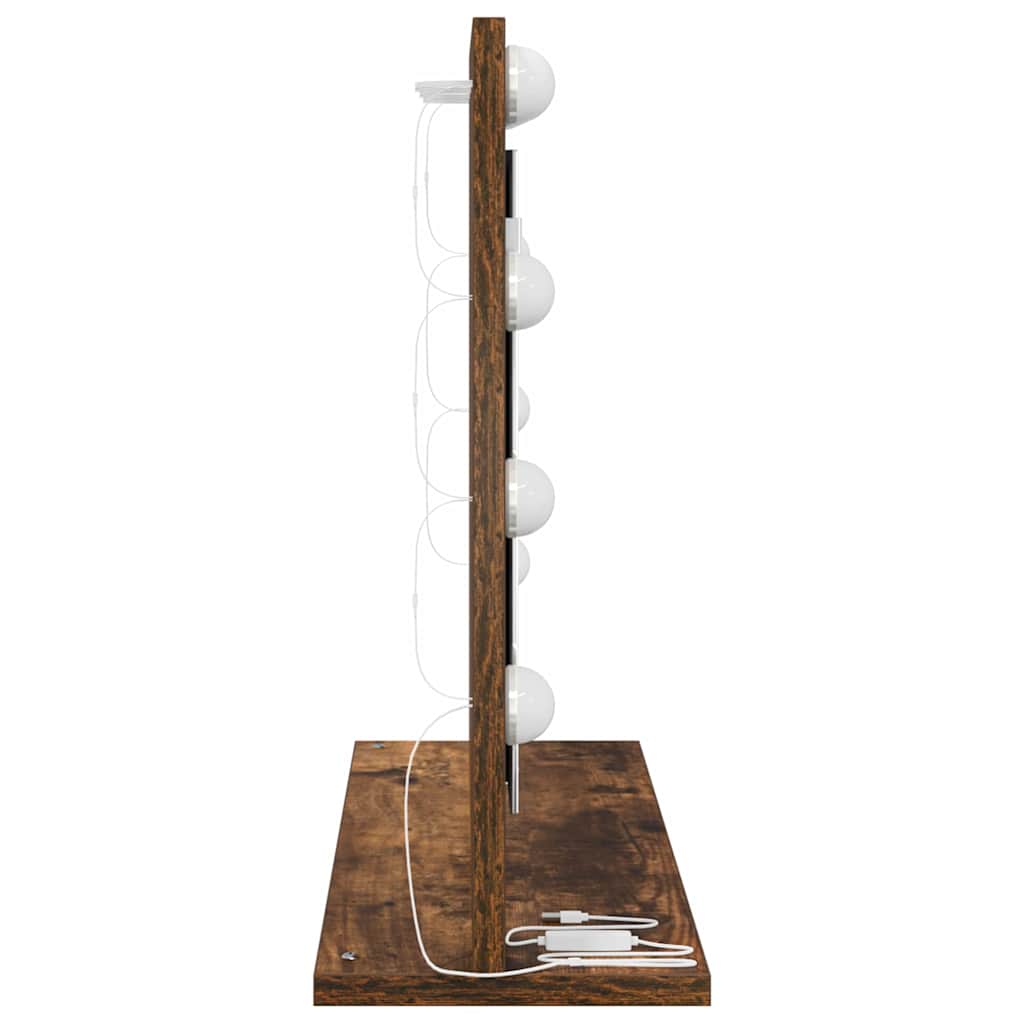 Smink Spegel Rökt ek 60 x 45 x 18 cm Glas och konstruerat trä