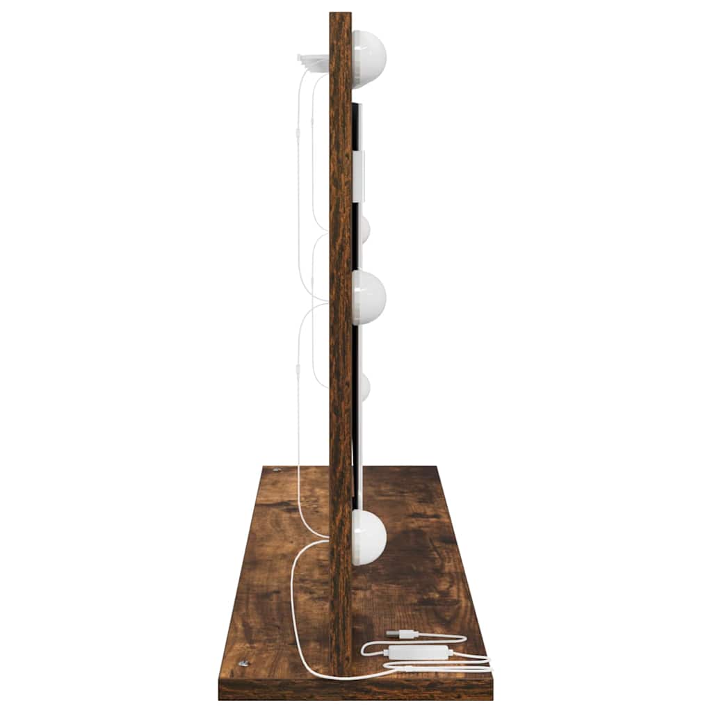 Smink Spegel Rökt ek 80 x 45 x 18 cm Glas och konstruerat trä