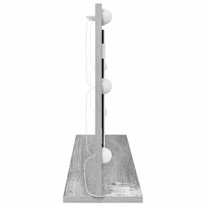 Smink Spegel med LED -remsljus Grå Sonoma 80 x 45 x 18 cm