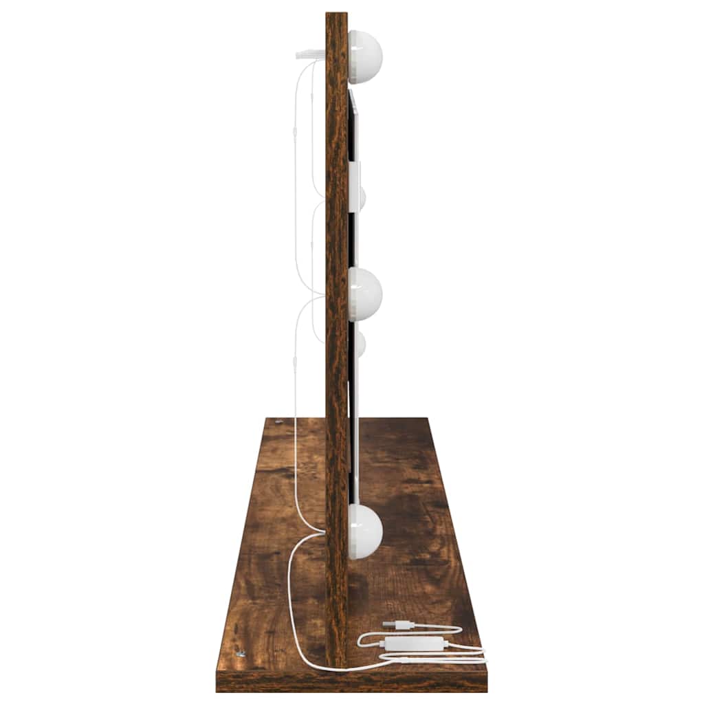 Smink Spegel Rökt ek 100 x 45 x 18 cm Glas och konstruerat trä