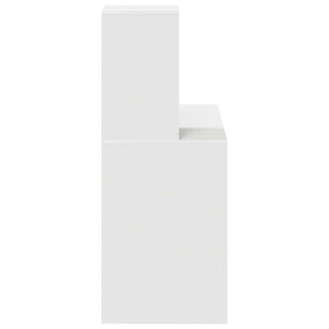 Skrivbord med hylla Vit 102 x 50 x 124 cm Konstruerat trä