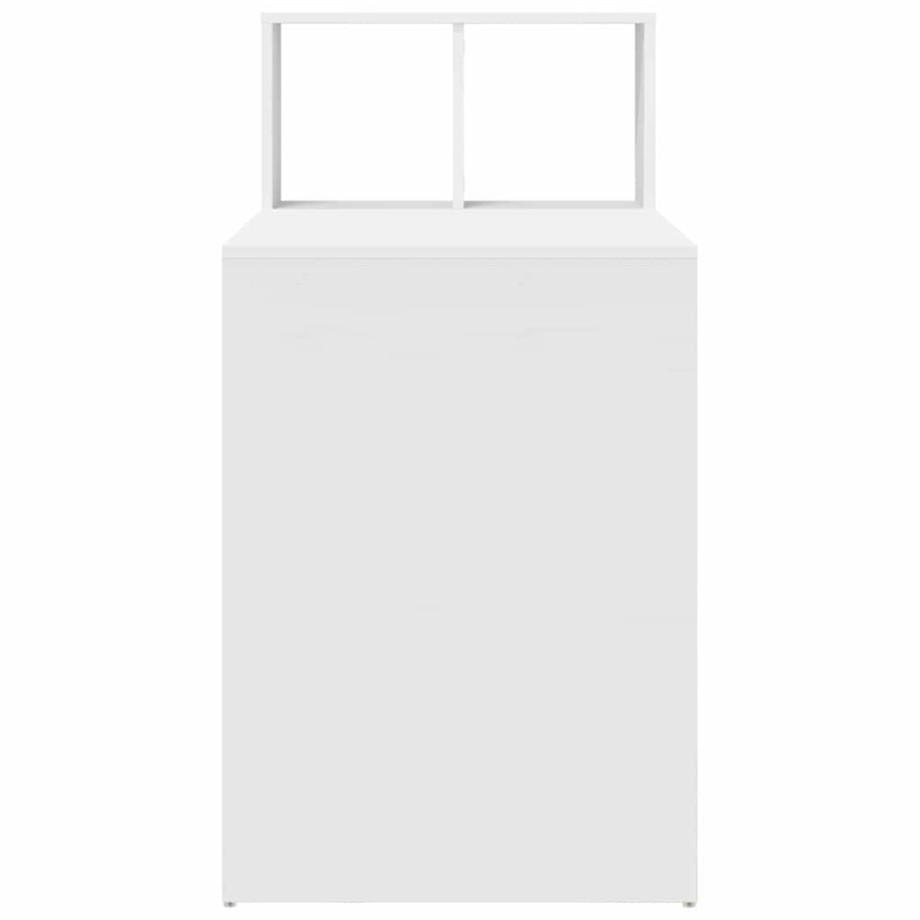 Skrivbord med hylla Vit 108 x 55 x 103.5 cm Konstruerat trä