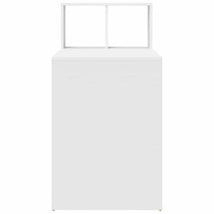 Skrivbord med hylla Vit 108 x 55 x 103.5 cm Konstruerat trä