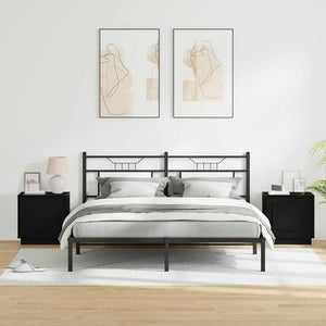 Nattduksbord 2 pcs Svart 44 x 34,5 x 45 cm Konstruerat trä