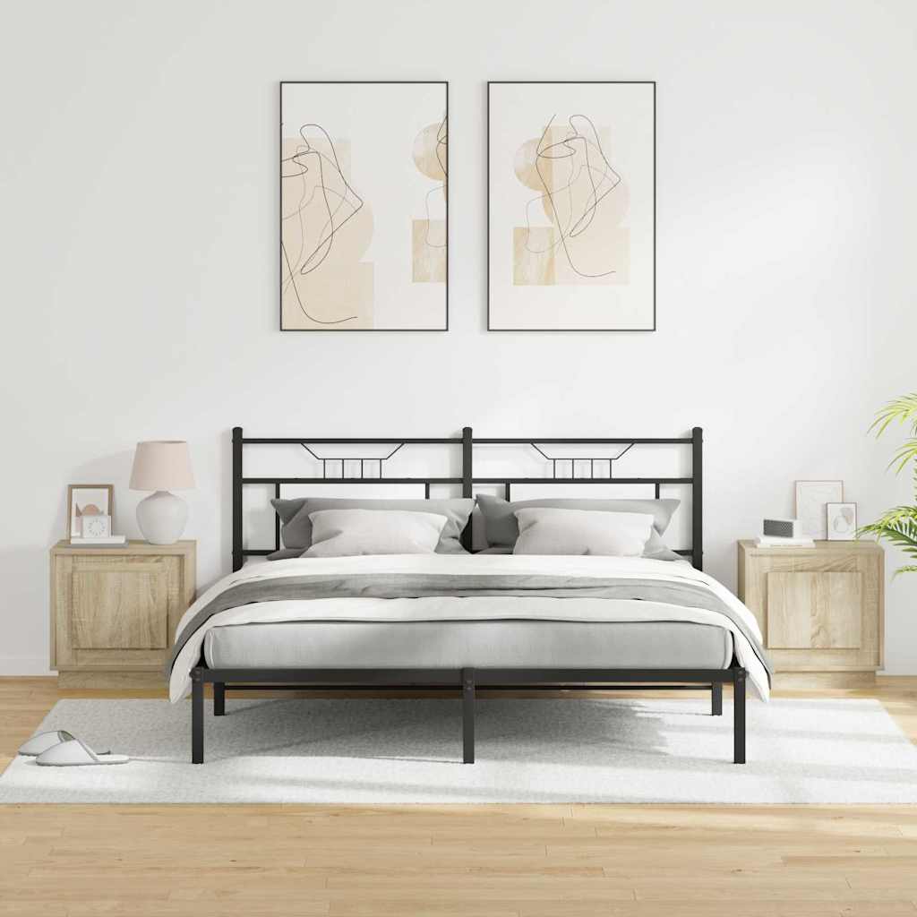 Nattduksbord 2 pcs Sonoma-ek 44 x 34,5 x 45 cm Konstruerat trä