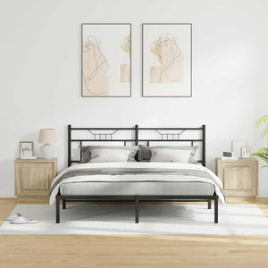 Nattduksbord 2 pcs Sonoma-ek 44 x 34,5 x 45 cm Konstruerat trä