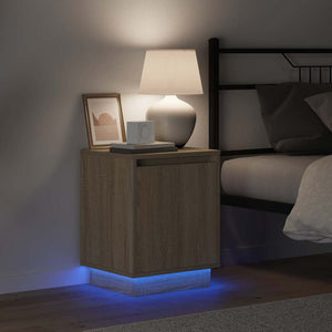 Nattduksbord 2 pcs Sonoma-ek 39 x 34,5 x 50 cm Konstruerat trä