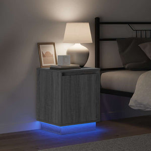 Nattduksbord 2 pcs Grå 39 x 34,5 x 50 cm Konstruerat trä