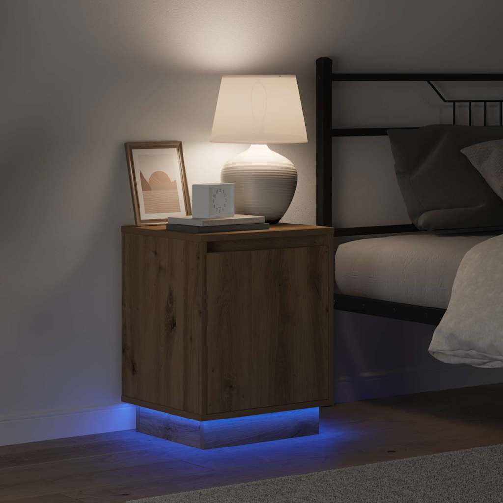 Nattduksbord 2 pcs Artisan Ek 39 x 34,5 x 50 cm Konstruerat trä