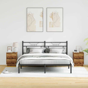 Nattduksbord med låda 2 pcs Gammalt trä 39 x 34,5 x 50 cm