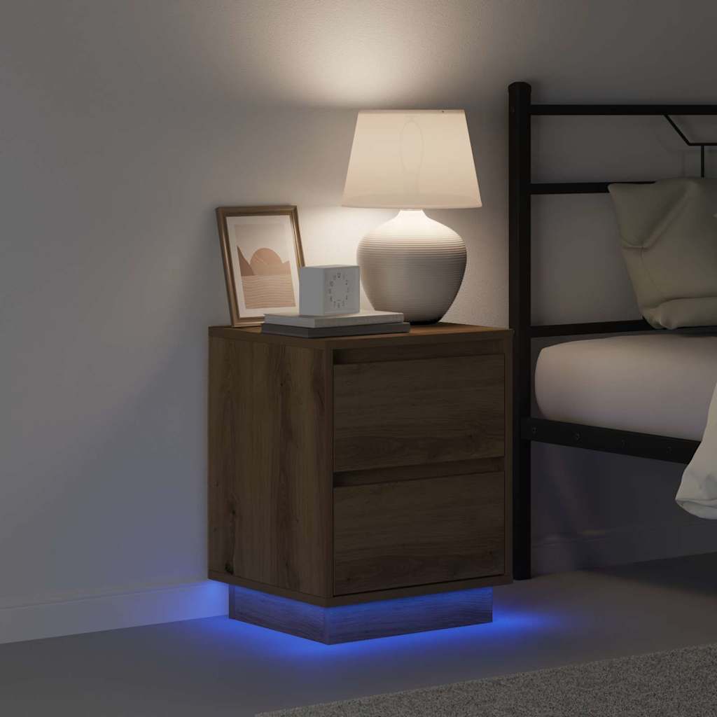 Nattduksbord 2 pcs Artisan Ek 39 x 34,5 x 50 cm Konstruerat trä