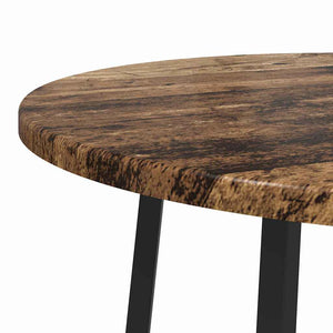 Sidobordsset med hylla 2 pcs Gammalt trä och svart