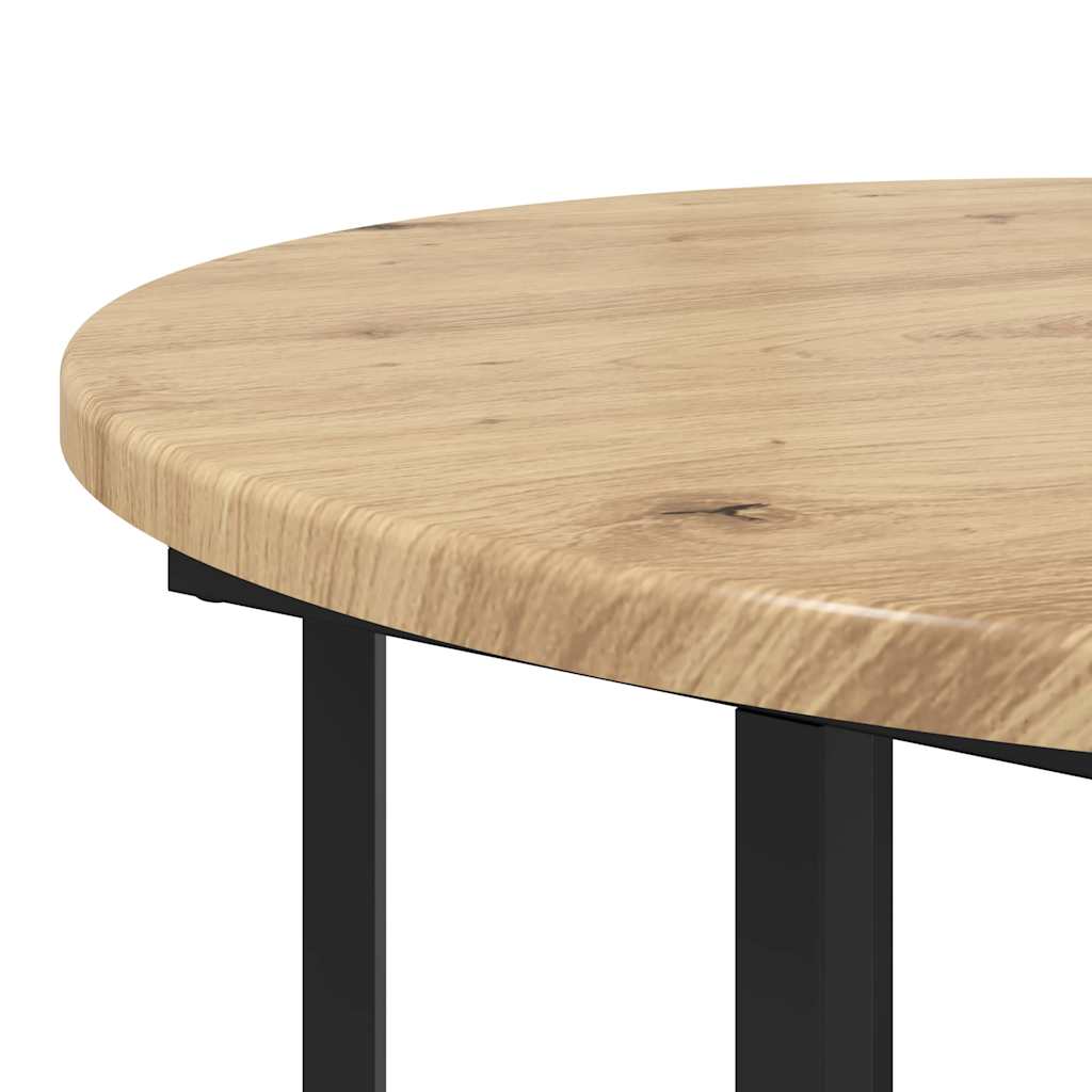 Sidobordsset med hylla 2 pcs Brun