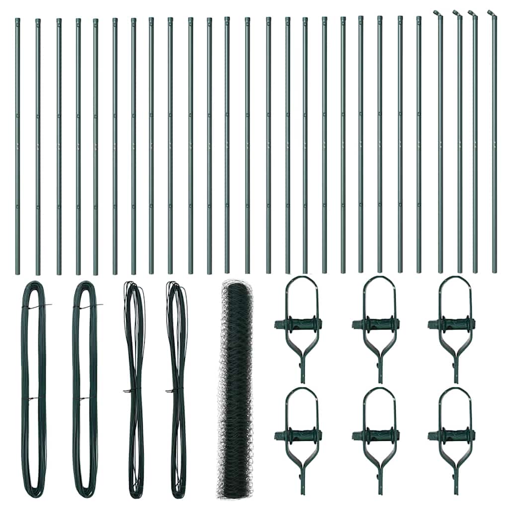 Stängselstolpe Grön 50 x 1,4 m (50 mm nät) Stål och PVC