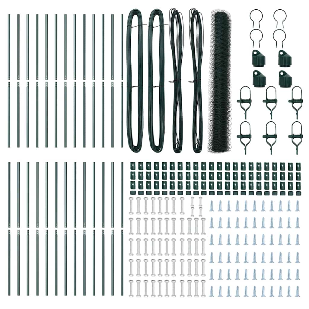 Stängselstolpe Grön 50 x 1,4 m (50 mm nät) Stål och PVC