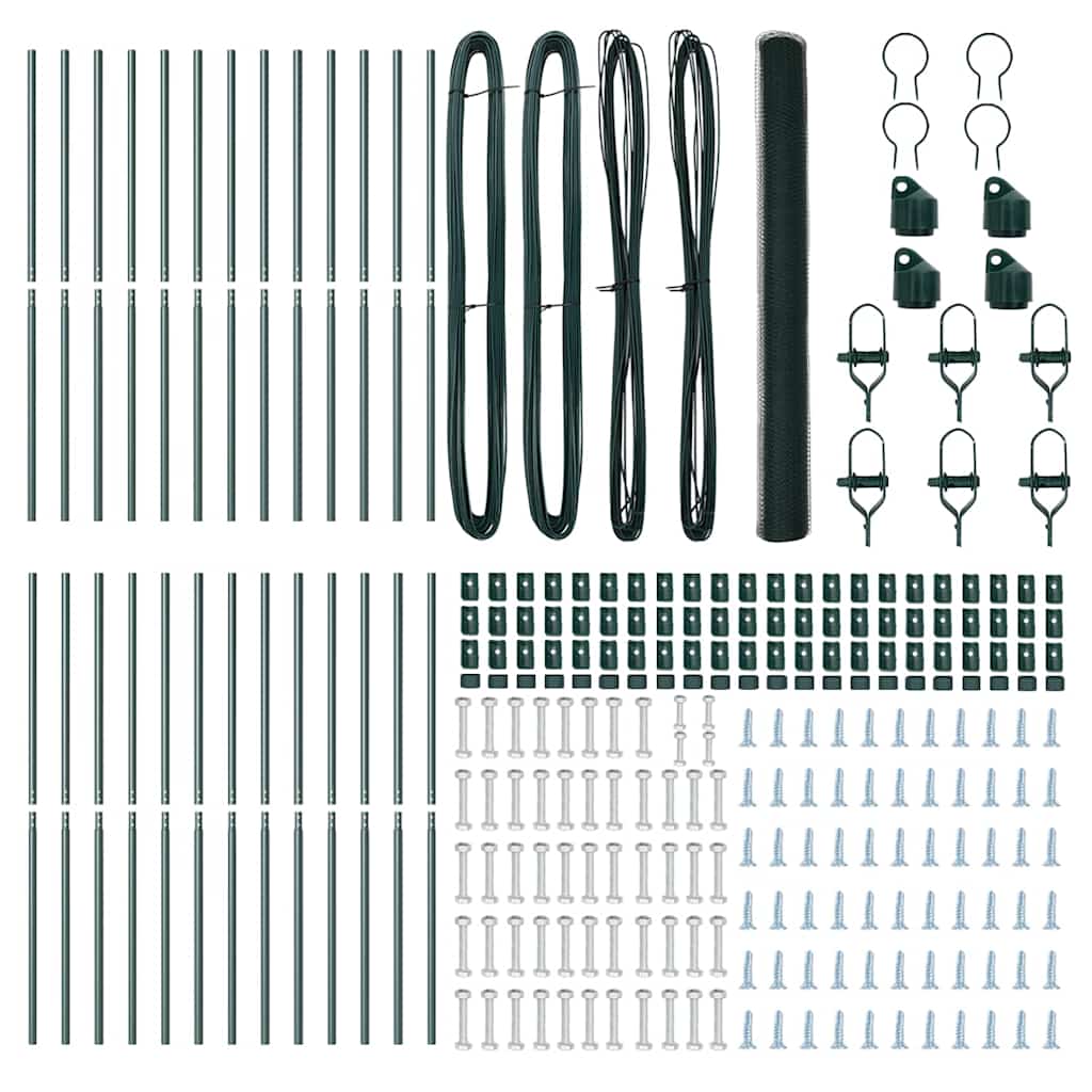Stängselstolpe Grön 50 x 1,6 m (25 mm nät) Stål och PVC