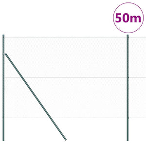 Stängselstolpe Grön 50 x 1,6 m (25 mm nät) Stål och PVC